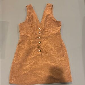 Corduroy Button-Front Dress